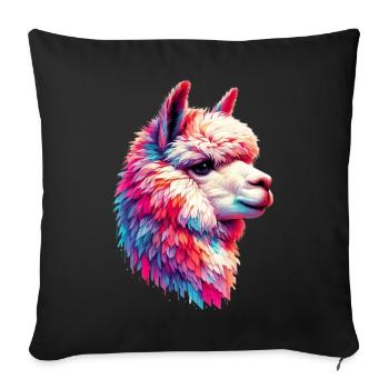 Alpaca - Sofa pillowcase 17,3'' x 17,3'' (45 x 45 cm) - black - Front