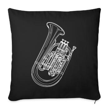 Tuba - Sofa pillowcase 17,3'' x 17,3'' (45 x 45 cm) - black - Front