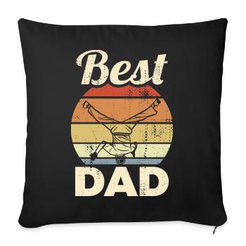 Bester Breakdance Papa - Sofakissenbezug 45 x 45 cm - Schwarz - Vorne