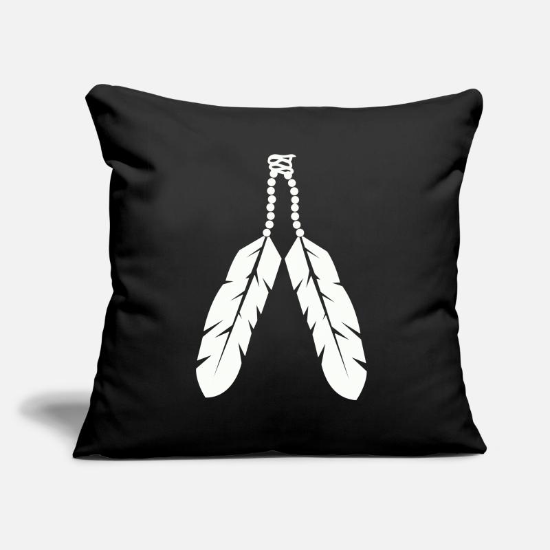 Indigenous feather pendant design Sofa pillowcase 17,3'' x 17,3'' (45 x 45 cm)