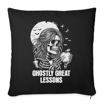 Funny Teacher Skeleton Halloween Classroom - Sofa pillowcase 17,3'' x 17,3'' (45 x 45 cm) - black - Front