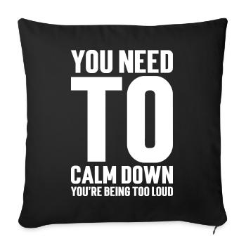 Motivating Message of Serenity - Sofa pillowcase 17,3'' x 17,3'' (45 x 45 cm) - black - Front
