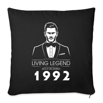 33. Geburtstag Living Legend (GENT) since 12/1992 - Sofakissenbezug 45 x 45 cm - Schwarz - Vorne