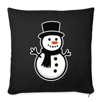 Snowman - Sofa pillowcase 17,3'' x 17,3'' (45 x 45 cm) - black - Front