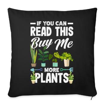 Garden & Plant Lovers Gifts - Sofa pillowcase 17,3'' x 17,3'' (45 x 45 cm) - black - Front