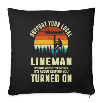 Electronics Technician Electrician Gifts - Sofa pillowcase 17,3'' x 17,3'' (45 x 45 cm) - black - Front