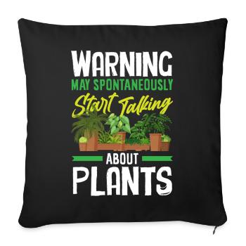 Garden & Plant Lovers Gifts - Sofa pillowcase 17,3'' x 17,3'' (45 x 45 cm) - black - Front
