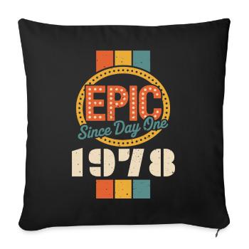 Legendary since 1978 - Sofa pillowcase 17,3'' x 17,3'' (45 x 45 cm) - black - Front