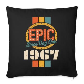 Légendaire depuis 1967 - Housse de coussin décorative 45 x 45 cm - noir - Devant