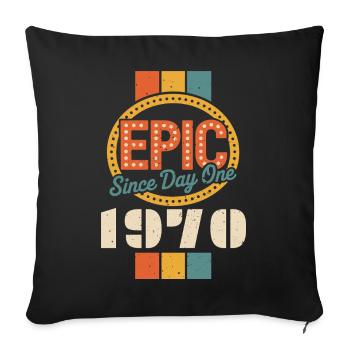 Legendary since 1970 - Sofa pillowcase 17,3'' x 17,3'' (45 x 45 cm) - black - Front
