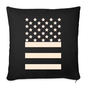 Black Flag – Stars & Stripes Design - Sofa pillowcase 17,3'' x 17,3'' (45 x 45 cm) - black - Front