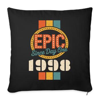 Légendaire depuis 1998 - Housse de coussin décorative 45 x 45 cm - noir - Devant