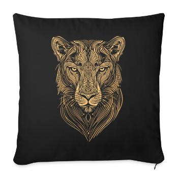 Lineart - Tiger - Sofa pillowcase 17,3'' x 17,3'' (45 x 45 cm) - black - Front