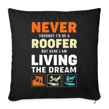 Roofer - Sofa pillowcase 17,3'' x 17,3'' (45 x 45 cm) - black - Front