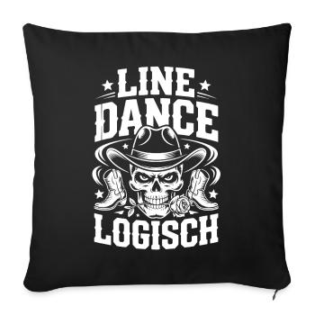Line Dance Skull Cowboy - Sofa pillowcase 17,3'' x 17,3'' (45 x 45 cm) - black - Front