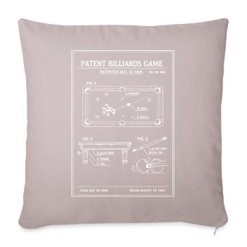 Patent Billiards Blueprint - Sofa pillowcase 17,3'' x 17,3'' (45 x 45 cm) - light taupe - Front