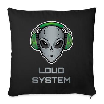 DJ Alien - Loud System - Housse de coussin décorative 45 x 45 cm - noir - Devant
