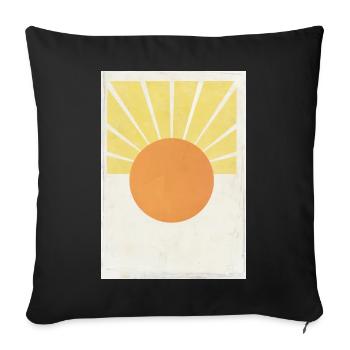 Sun - Sofa pillowcase 17,3'' x 17,3'' (45 x 45 cm) - black - Front