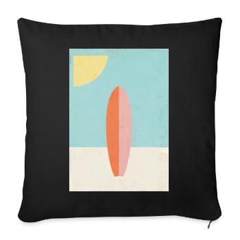 Surf - Sofa pillowcase 17,3'' x 17,3'' (45 x 45 cm) - black - Front
