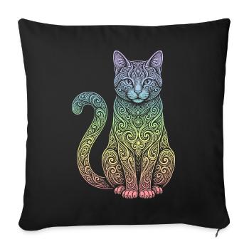 Hauskatze - Sofakissenbezug 45 x 45 cm - Schwarz - Vorne