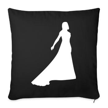 Wedding - Sofa pillowcase 17,3'' x 17,3'' (45 x 45 cm) - black - Front