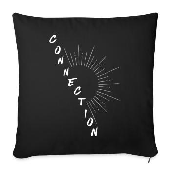 CONNECTION – Universal Energy - Sofa pillowcase 17,3'' x 17,3'' (45 x 45 cm) - black - Front