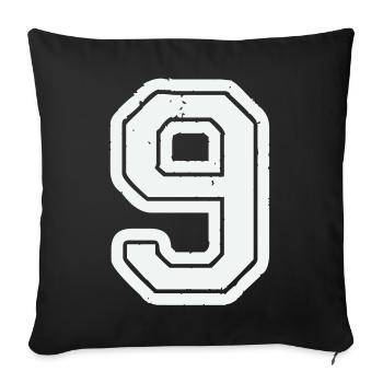 9 - Sofakissenbezug 45 x 45 cm - Schwarz - Vorne