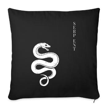 Schlange Serpent Reptil Kobra Natter Monochrom - Sofakissenbezug 45 x 45 cm - Schwarz - Vorne
