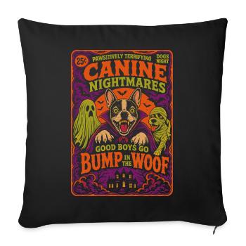 Canine Nightmares Halloween Dog - Sofa pillowcase 17,3'' x 17,3'' (45 x 45 cm) - black - Front