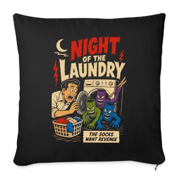 Nacht der Rachesocken - Sofakissenbezug 45 x 45 cm - Schwarz - Vorne