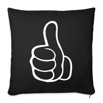 like hand - Sofa pillowcase 17,3'' x 17,3'' (45 x 45 cm) - black - Front