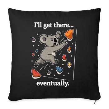 Koala Bouldering Dyno Jump – I'll get there - Sofa pillowcase 17,3'' x 17,3'' (45 x 45 cm) - black - Front
