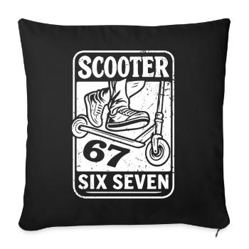 Backprint | Freestyle Scooter Kick Scooter 67s - Sofa pillowcase 17,3'' x 17,3'' (45 x 45 cm) - black - Front