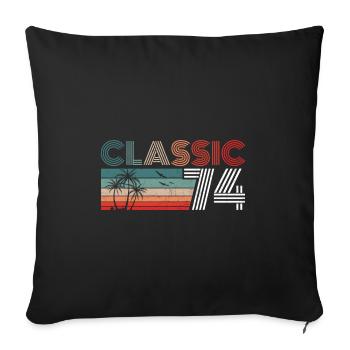 48 Year Old Birthday 2022 Classic 1974 48 Birthday - Sofa pillowcase 17,3'' x 17,3'' (45 x 45 cm) - black - Front