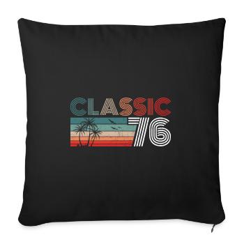 46 Year Old Birthday 2022 Classic 1976 46 Birthday - Sofa pillowcase 17,3'' x 17,3'' (45 x 45 cm) - black - Front