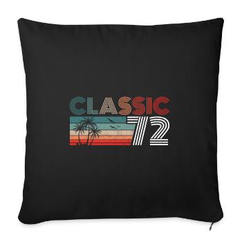 Anniversaire de 50 ans 2022 Classic 1972 50 Anniversaire - Housse de coussin décorative 45 x 45 cm - noir - Devant