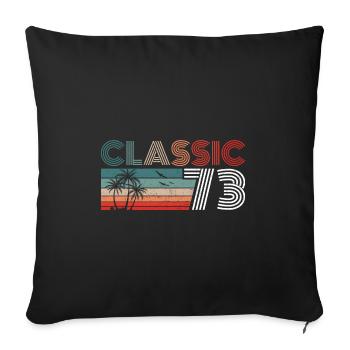 Anniversaire de 50 ans 2023 Classic 1973 50 Anniversaire - Housse de coussin décorative 45 x 45 cm - noir - Devant