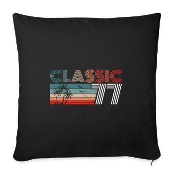 46 Year Old Birthday 2023 Classic 1977 46 Birthday - Sofa pillowcase 17,3'' x 17,3'' (45 x 45 cm) - black - Front