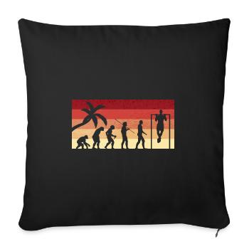 Evolution of man Calisthenics Retro Vintage - Sofakissenbezug 45 x 45 cm - Schwarz - Vorne