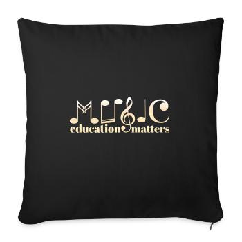 Music Teacher Life Musician Quote Music Education - Sofa pillowcase 17,3'' x 17,3'' (45 x 45 cm) - black - Front