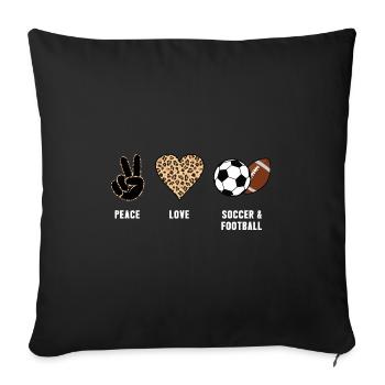 baller fussball baller Geschenk - Sofakissenbezug 45 x 45 cm - Schwarz - Vorne