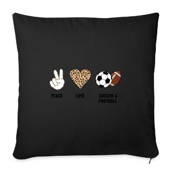 baller fussball baller Geschenk - Sofakissenbezug 45 x 45 cm - Schwarz - Vorne