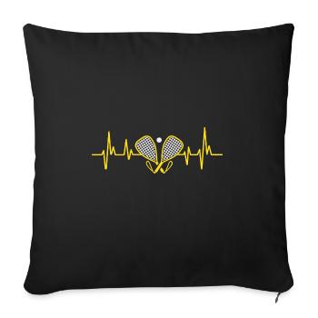 Joueur de racquetball Racquetball - Housse de coussin décorative 45 x 45 cm - noir - Devant