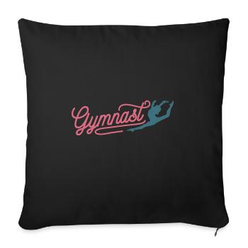 Gymnastik Turnen Turner Kunstturnen Athletik - Sofakissenbezug 45 x 45 cm - Schwarz - Vorne
