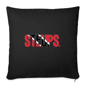 Drapeau de Trinité-et-Tobago - Housse de coussin décorative 45 x 45 cm - noir - Devant