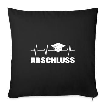 Abschluss - Sofakissenbezug 45 x 45 cm - Schwarz - Vorne