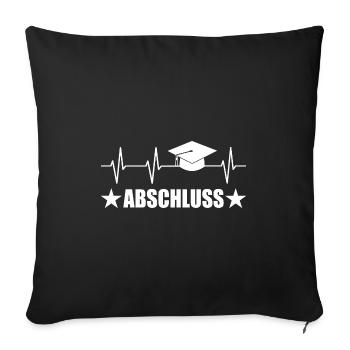 Abschluss - Sofakissenbezug 45 x 45 cm - Schwarz - Vorne