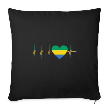 Gabon Africa Gift Idea - Sofa pillowcase 17,3'' x 17,3'' (45 x 45 cm) - black - Front