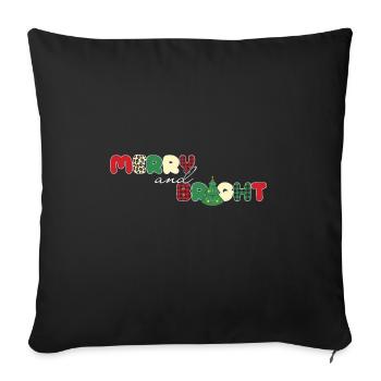 Christmas Santa Claus Gifts - Sofa pillowcase 17,3'' x 17,3'' (45 x 45 cm) - black - Front
