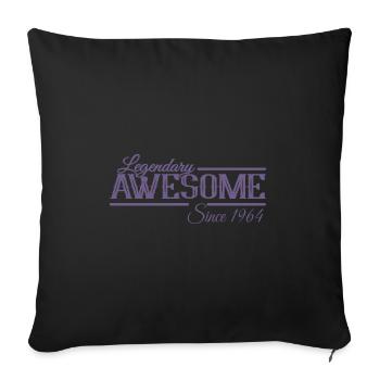 Génial depuis 1964 - Housse de coussin décorative 45 x 45 cm - noir - Devant